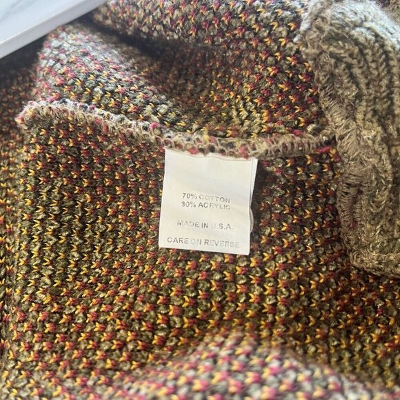 Soft Surroundings Long Sweater Tapestry Jacket Robe Size MED Art Wear Boho Heavy - Picture 7 of 8